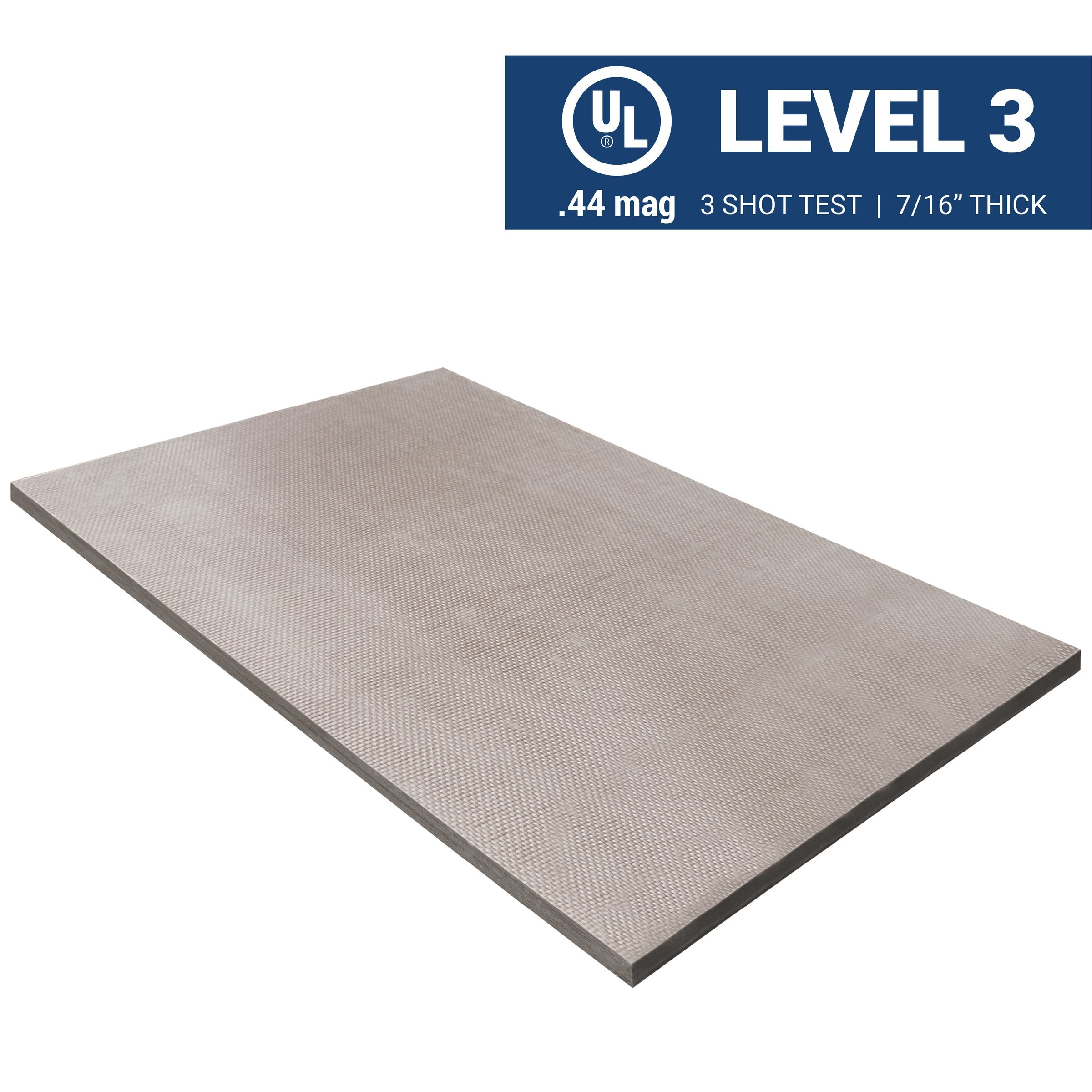How a Home Safe Room Is Built: Ballistic Walls, Clean Air, and Backup Power UL 752 Level 3 ballistic fiberglass panel rated for .44 Magnum